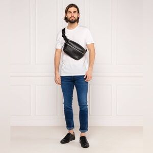 HUGO Black Crossbody Bag Belt Fanny Pack Mens